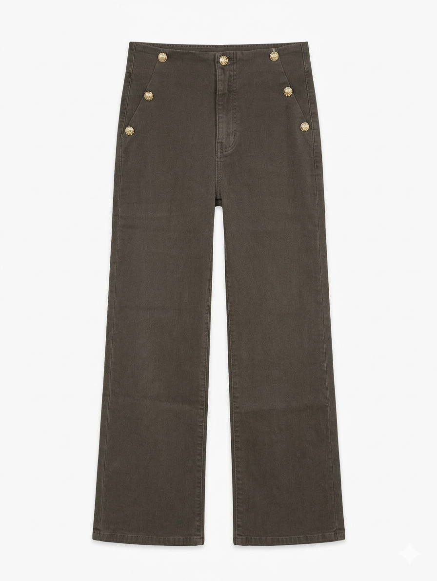 Folyrose wide leg - Bruin