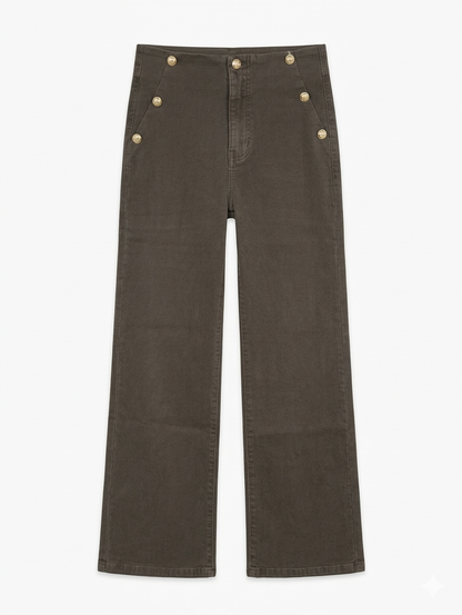 Folyrose wide leg - Bruin