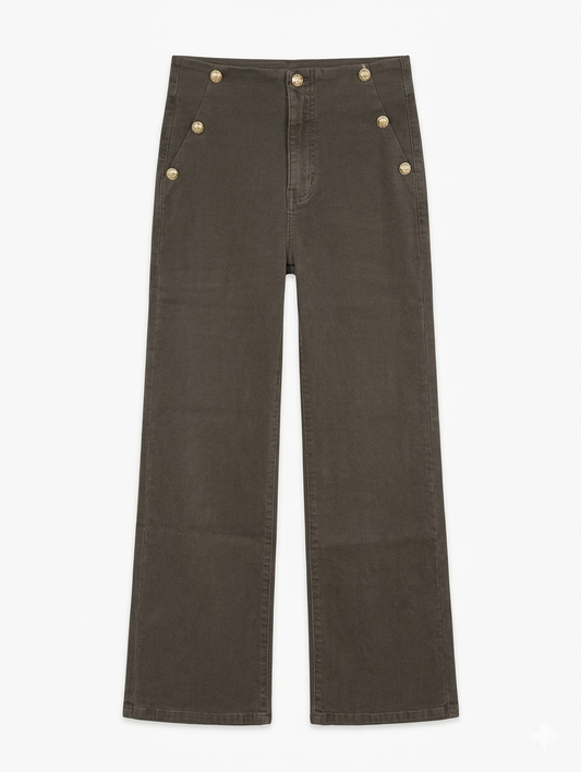 Folyrose wide leg - Bruin