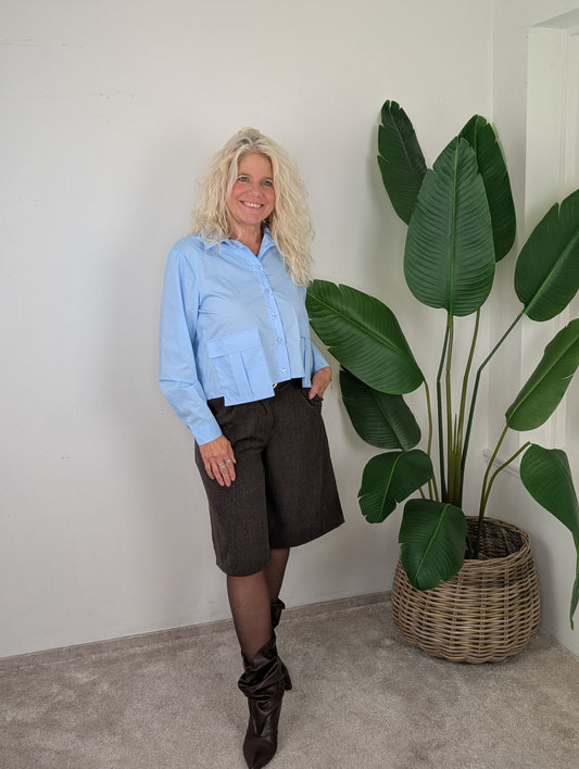Babsy bermuda met riem - Bruin