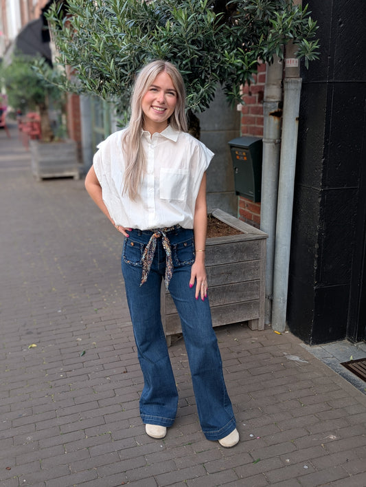 Zac & Zoe jeans met sjaal - Dark jeans