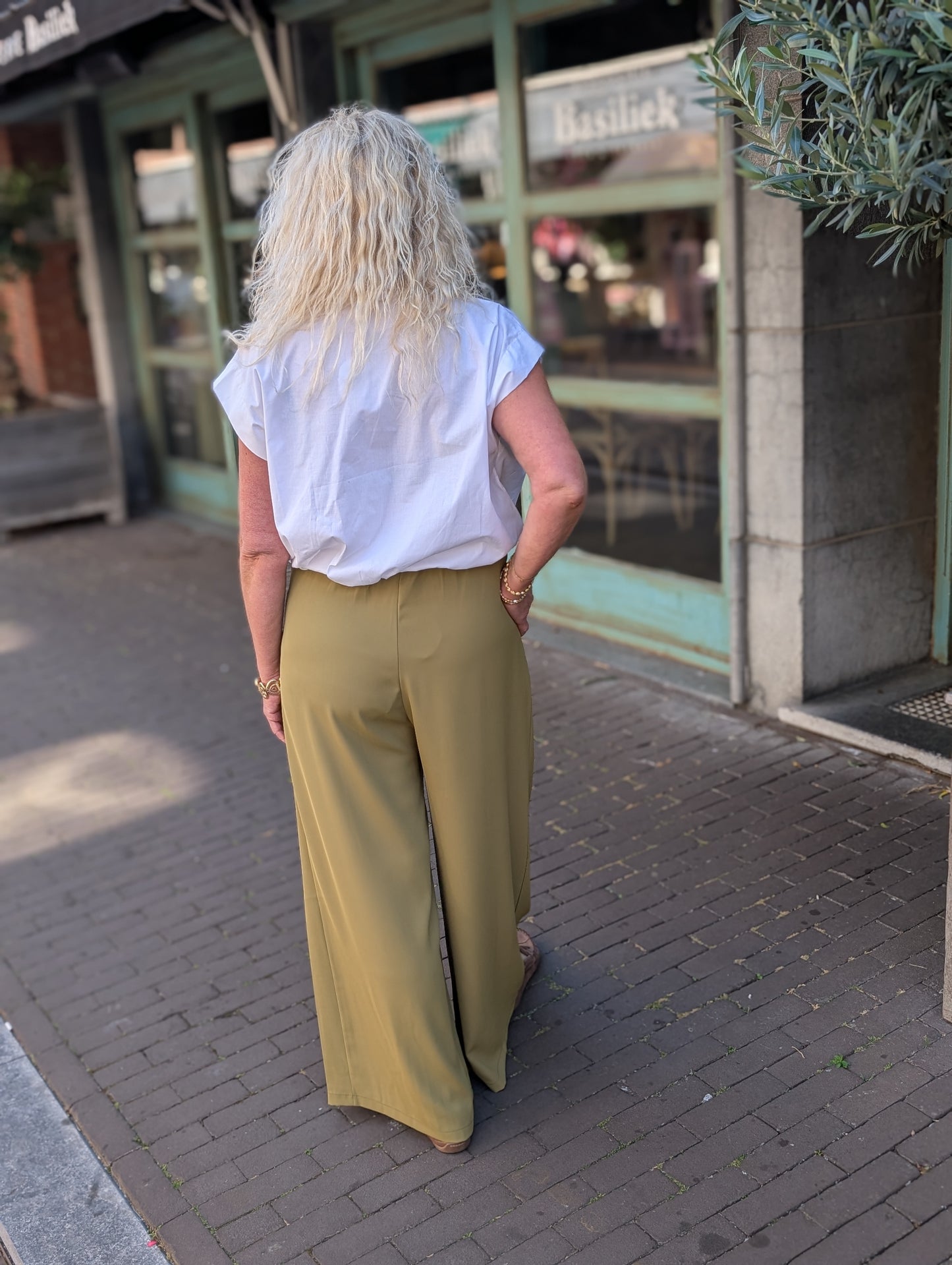 Pallazo broek Yvet - Pistache