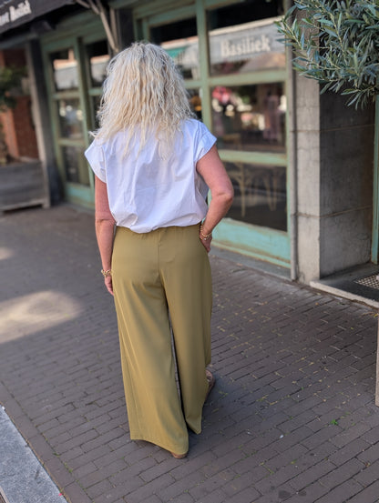 Pallazo broek Yvet - Pistache