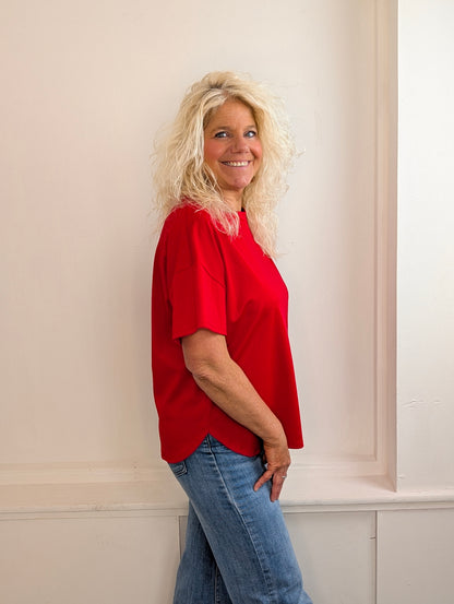Basis shirt Yvet - Rood