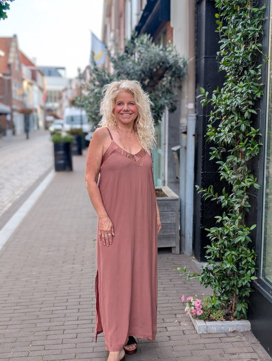 Jody viscose jurk - Dusty roze