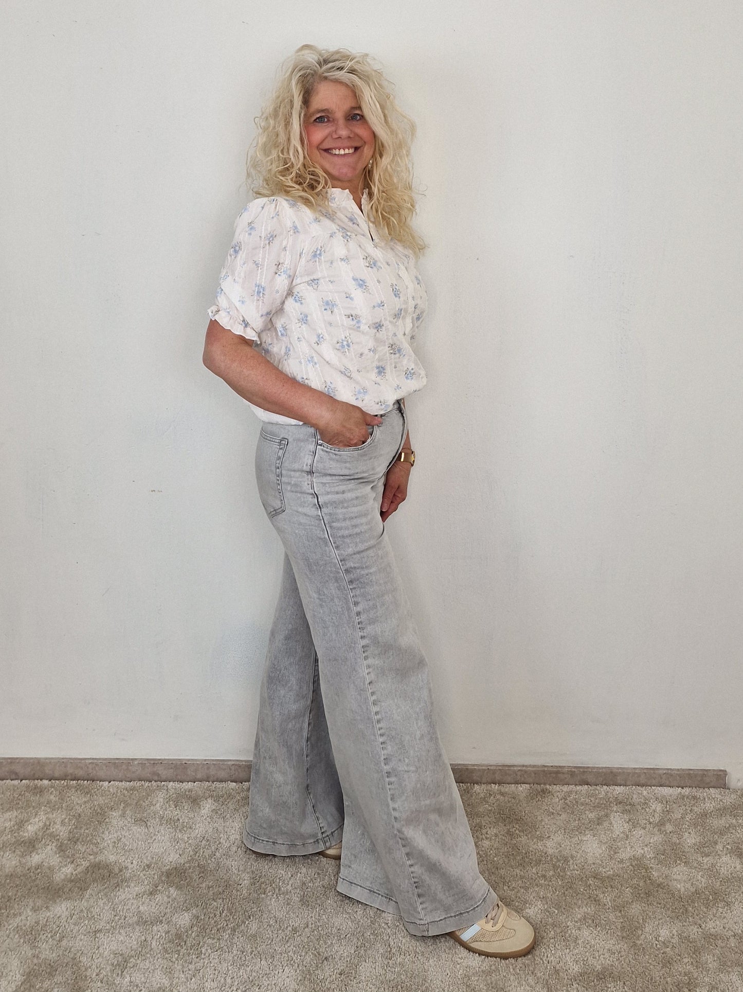 JEWELLY Super flared jeans Kate - Grey