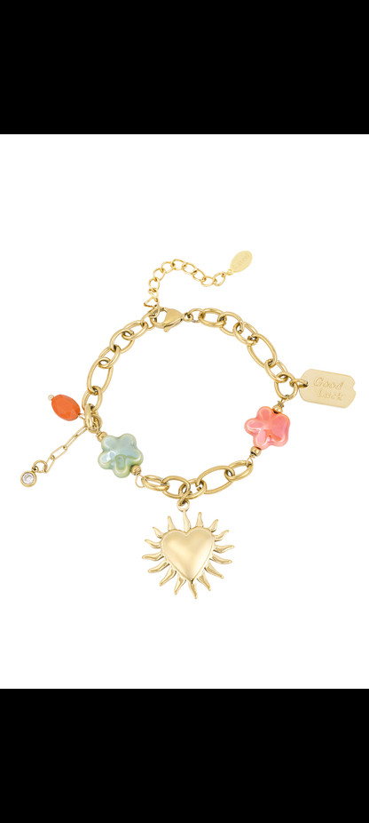 Charm couture bracelet - Goud kleur