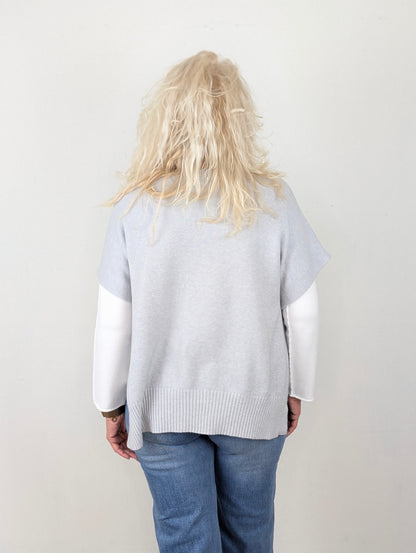 Merel trui met knopen - Grijs