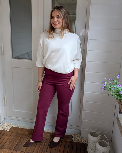 Wide leg pantalon Isabel - Bordeaux