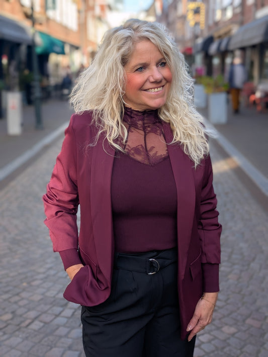 Blazer Noa - Bordeauxrood