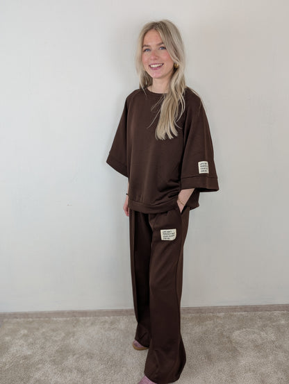 Pascal huispak shirt met broek - Bruin