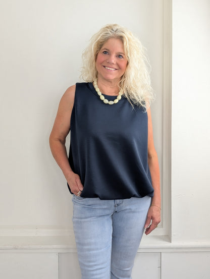Liony top - Donkerblauw