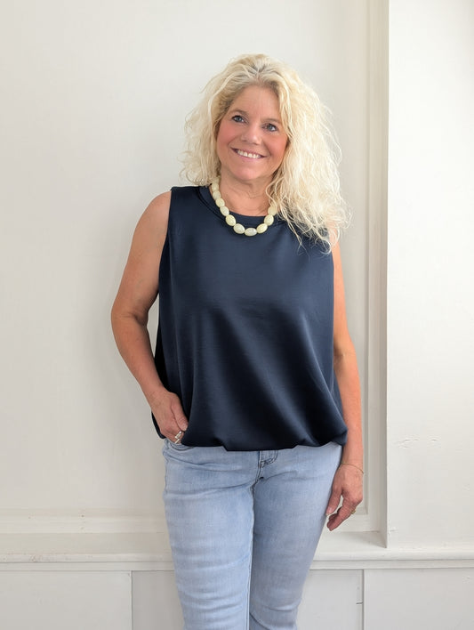 Liony top - Donkerblauw