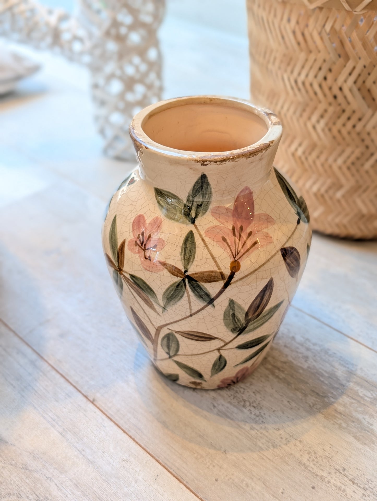 Buikvaas met ronde schouder 20 cm - Creme / groen / bruin / lila
