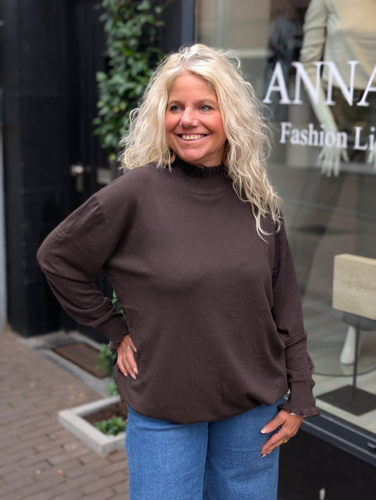 Maaike coltrui grote maat - Bruin