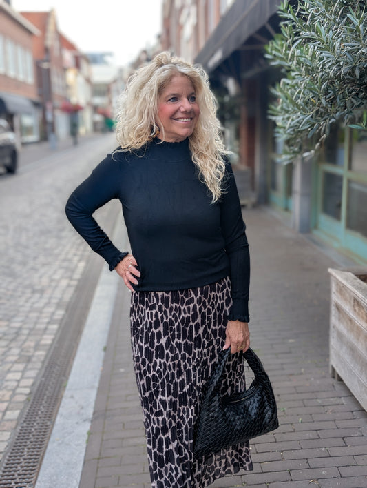 Maaike coll trui - Zwart