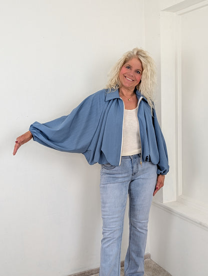 Oversized cloud jacket - Blauw