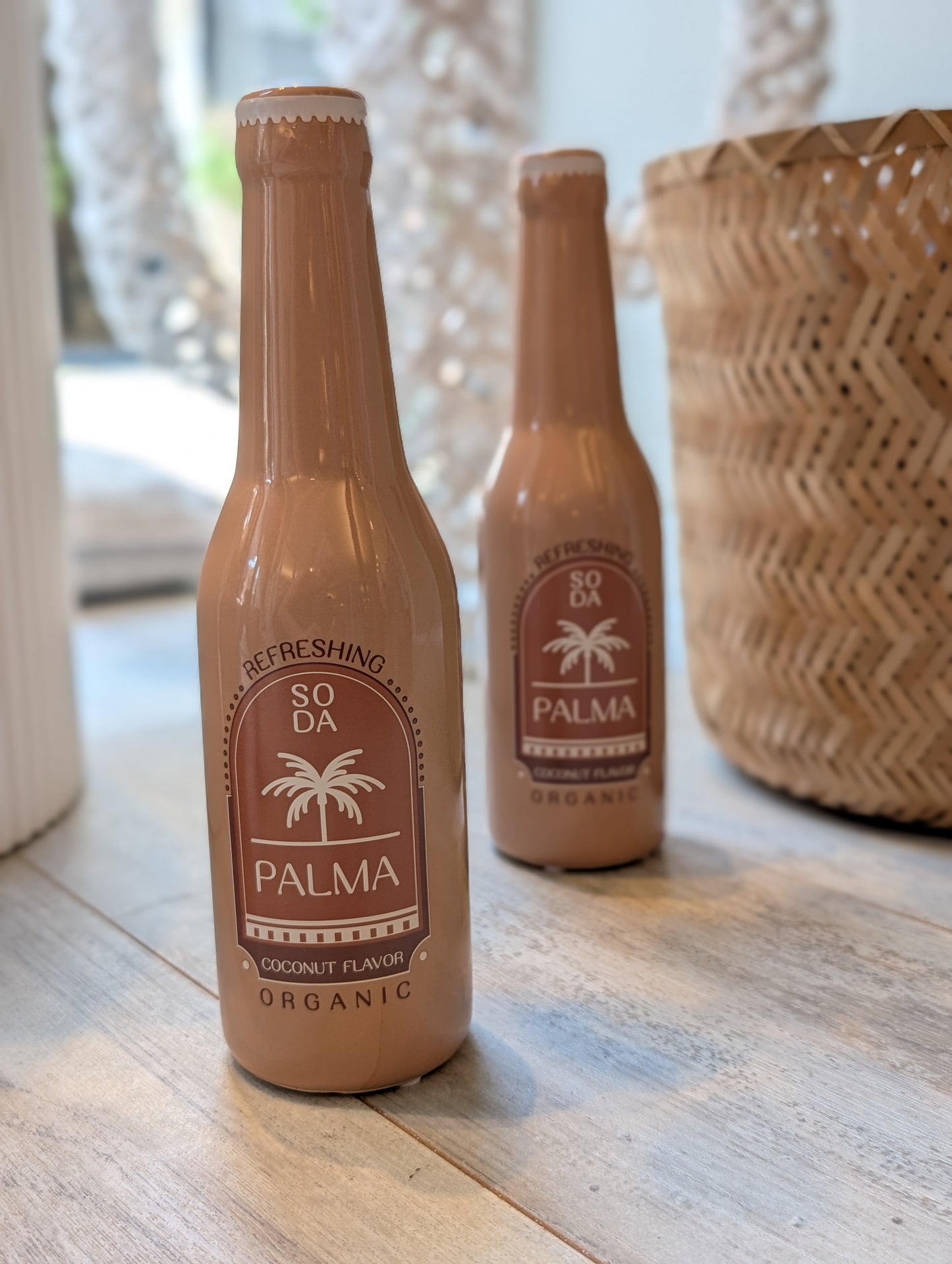 Palma vaas - Cacao bruin