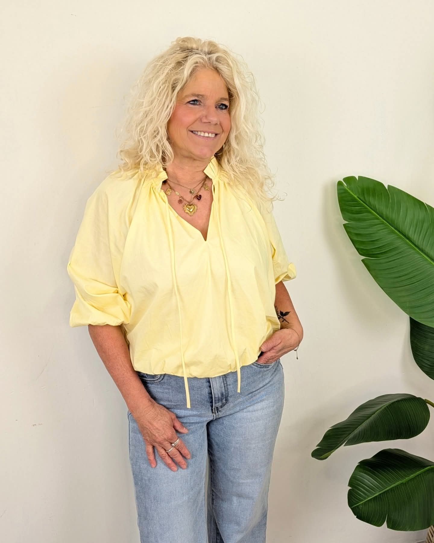 Glowy blouse - Geel