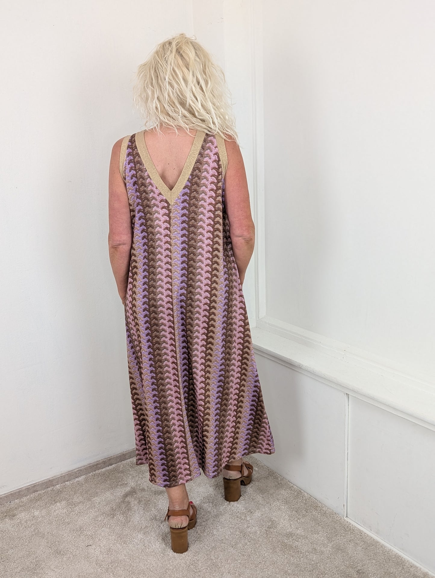 Sunset Sorbet Glitter Dress - Lila Mix