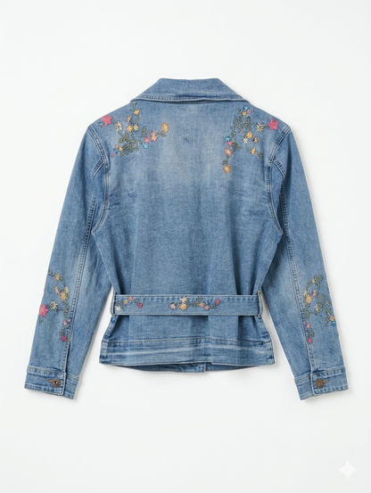 Flower denim jacket - Jeans