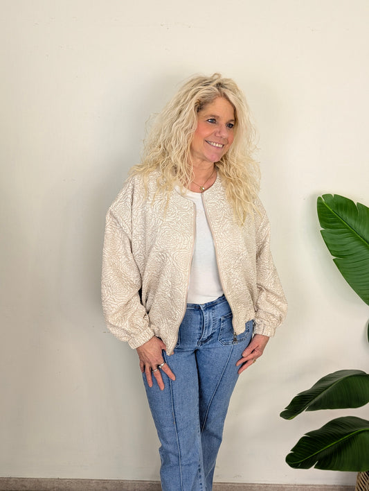 Rose bloom bomber - Beige