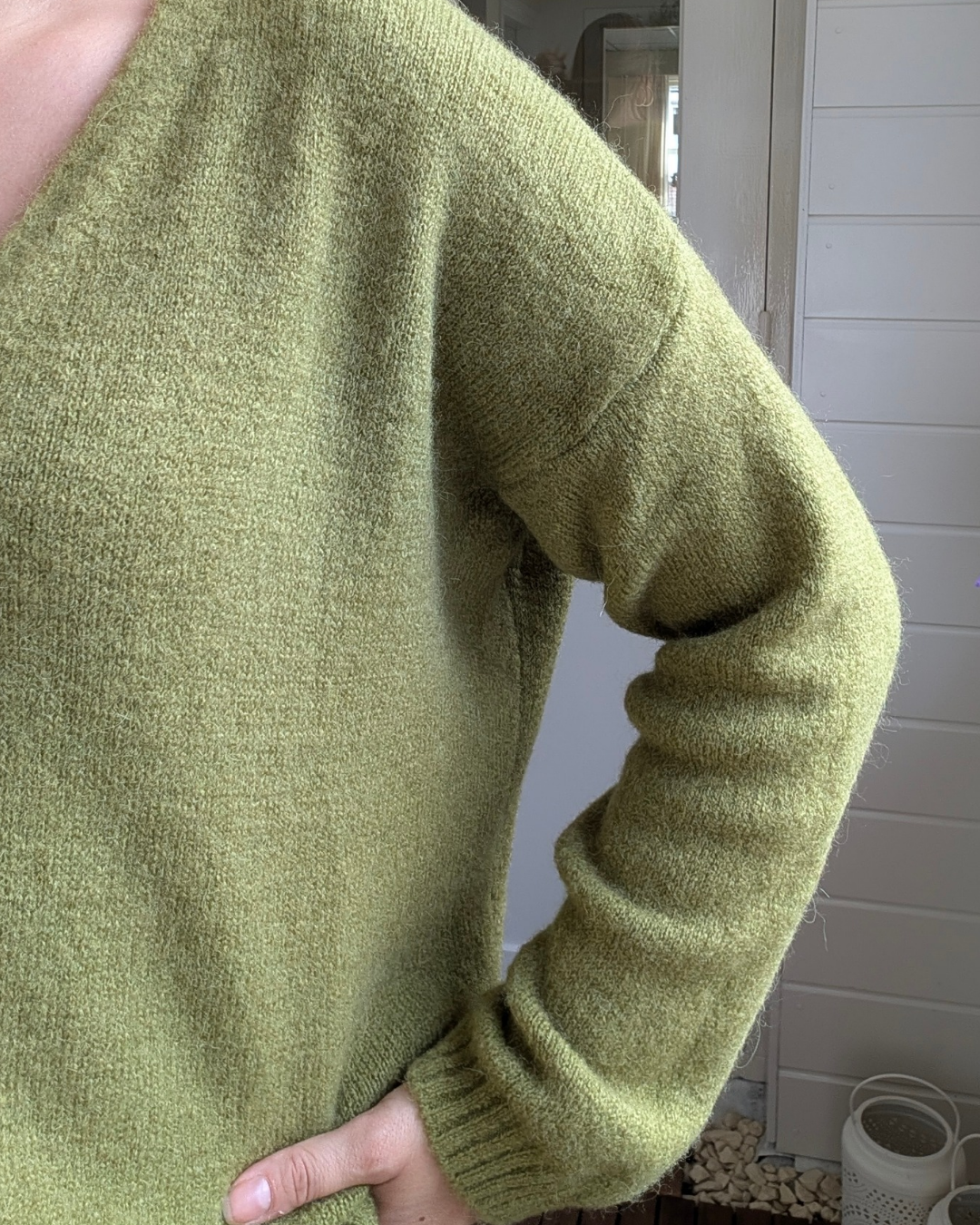 Sienna Alpaca Wol Cardigan - Mos Groen