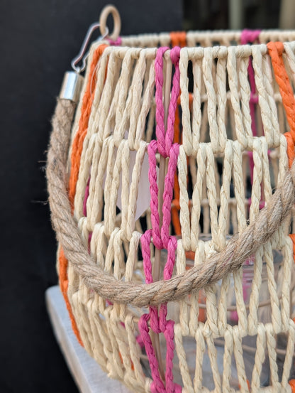 Summer windlicht met glaasje 21x17 cm.