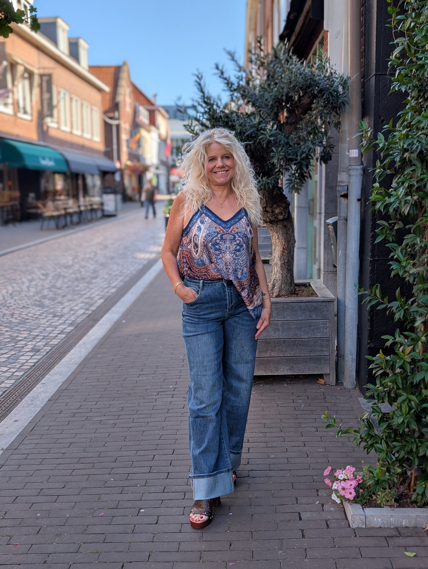 Mandala top - Blauw
