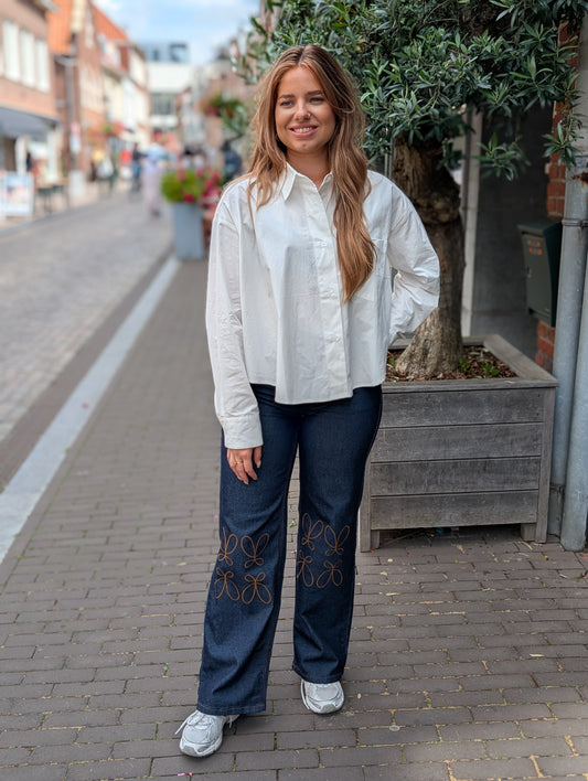 Folyrose Wide Leg Louise jeans  - Dark Wash