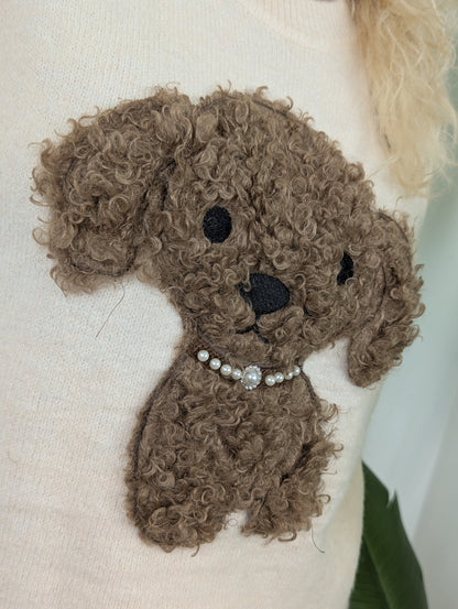 Teddy dog sweater - Crème