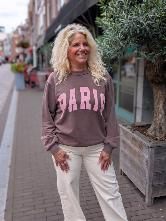 Paris Sweater - Choco/Pink