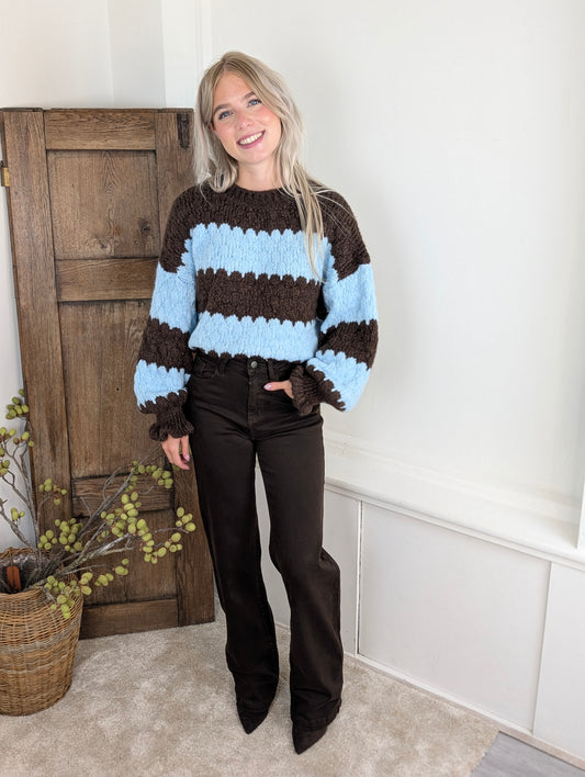 Wide Leg denim Amelia - Bruin