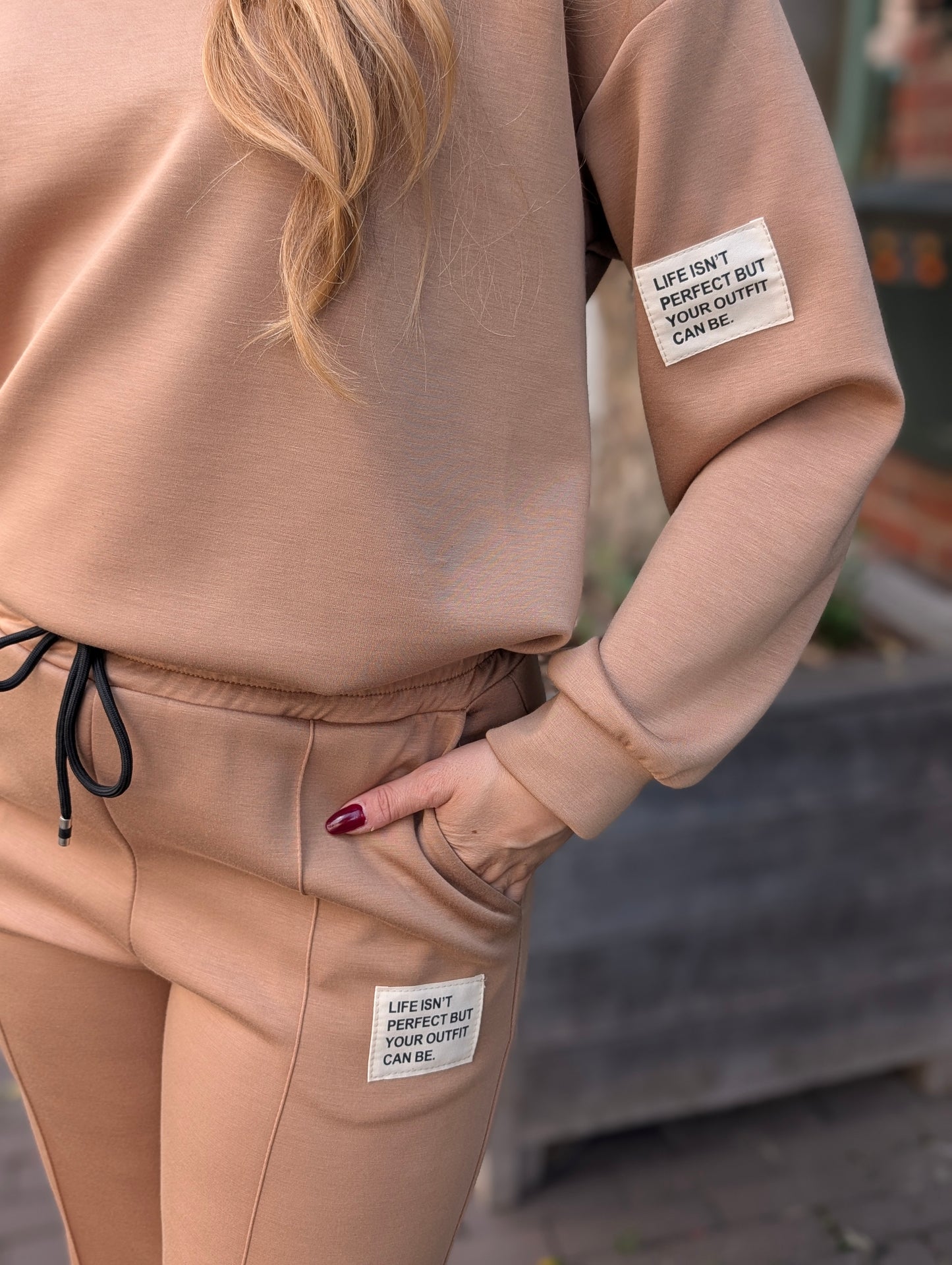 Comfy set 2-delig lange mouwen Claire - Camel