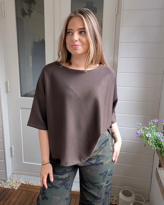 Oversized shirt Evy - Bruin