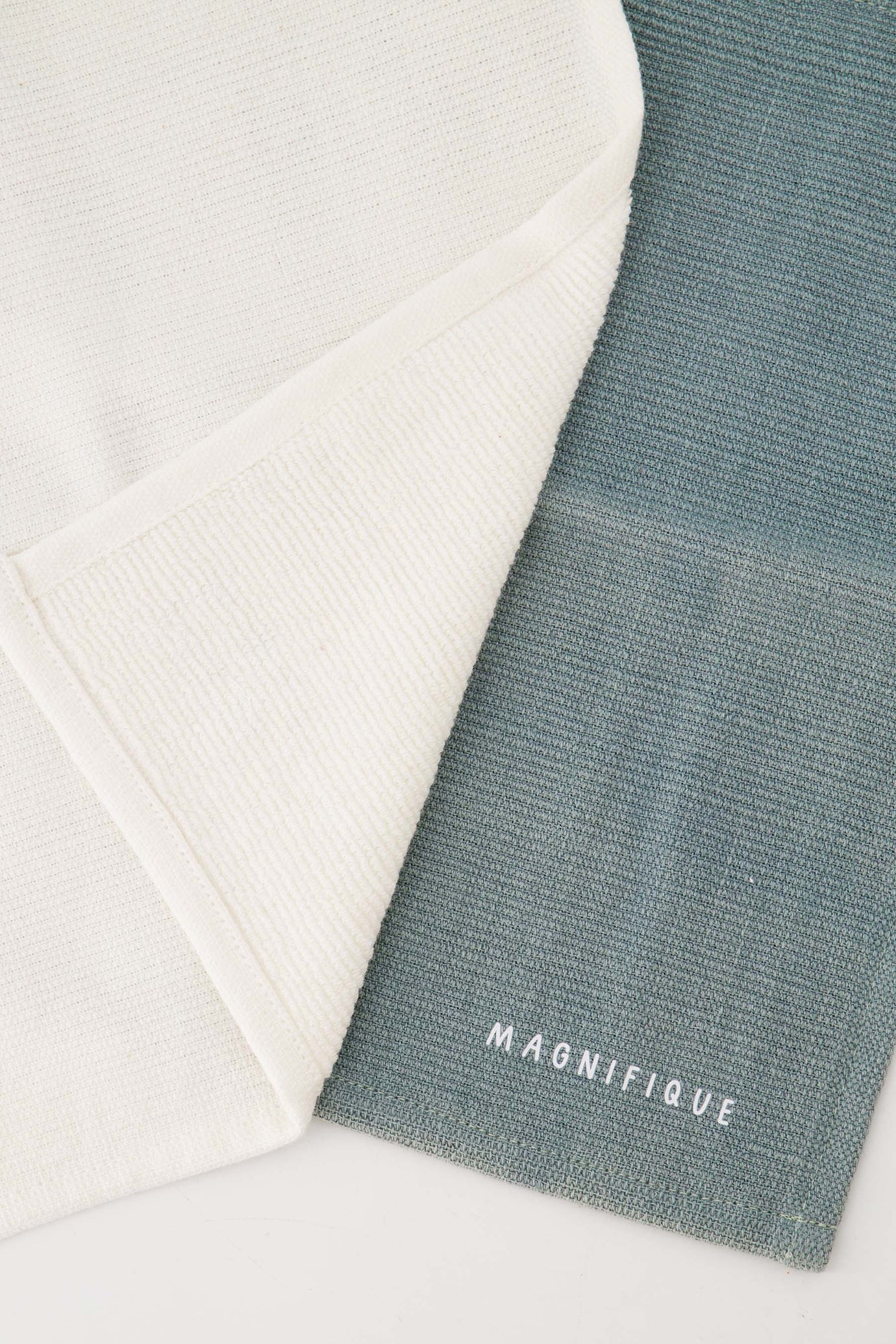 Zusss set van 2 vaatdoekjes zo leuk wit/grijsblauw