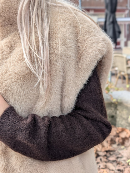 Vera twee kanten te dragen bodywarmer - Beige
