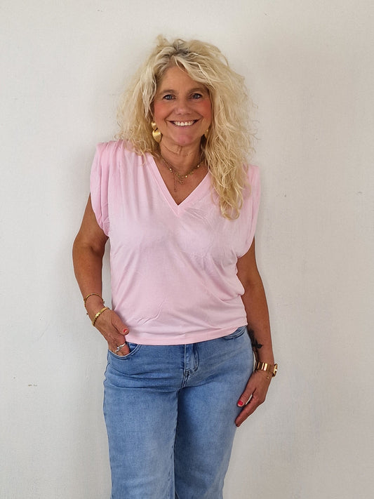 Noelle padded top - Roze