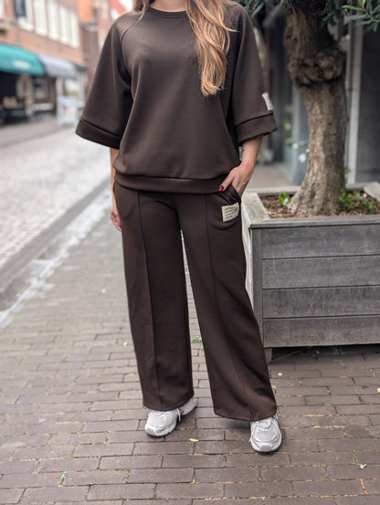 Comfy set 2-delig Claire - Bruin