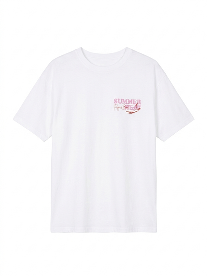T-shirt summer heat pepper beat - Wit