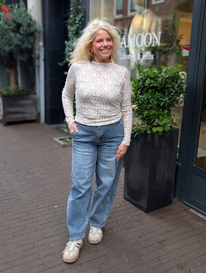 Vallery kanten top - Ecru