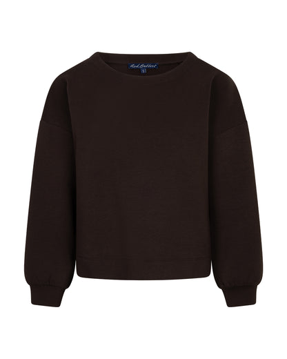 Red Button Skyler top long sleeves scuba - Espresso
