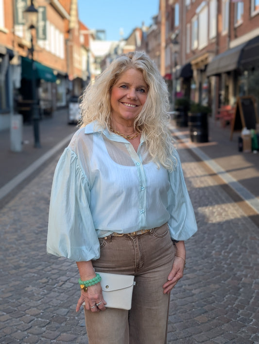 Sanna oversized blouse - Mintgroen