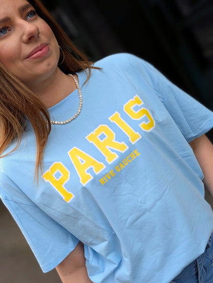 Paris shirt - Lichtblauw/Geel