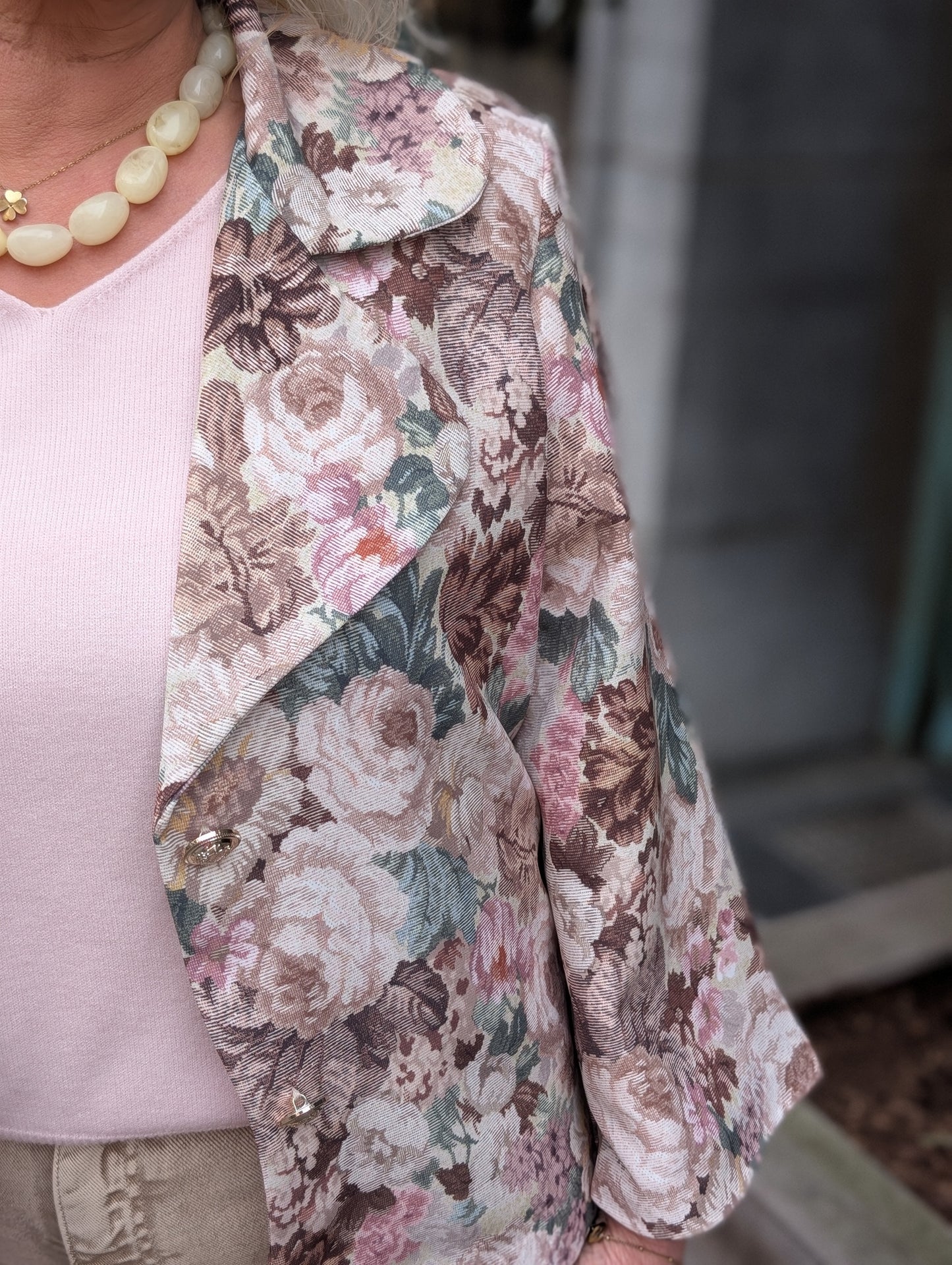 Old flower jacket - Bruin/Groen