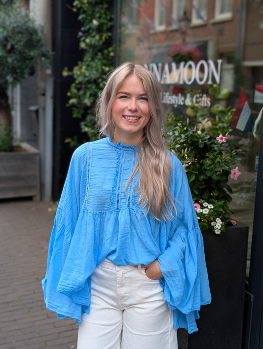 Boho Ibiza blouse - Blauw