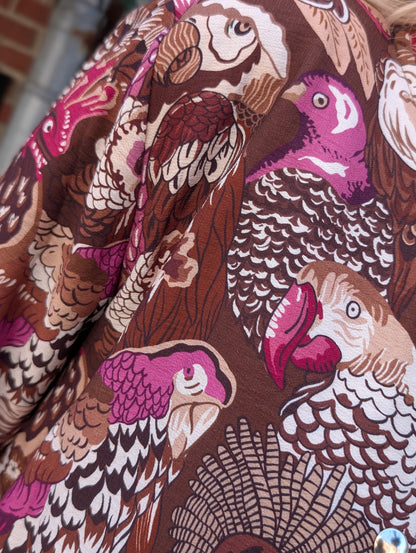 Print bomber Rachel - Bruin/Magenta