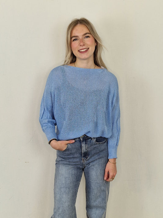 Bo trui met strik aan de achterkant - Blauw