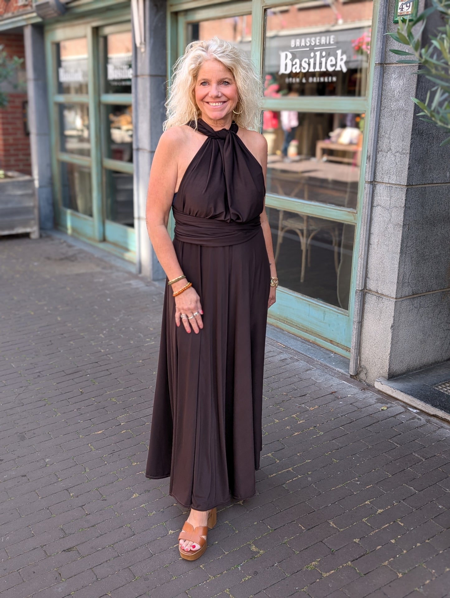 Lay wrap dress - Bruin