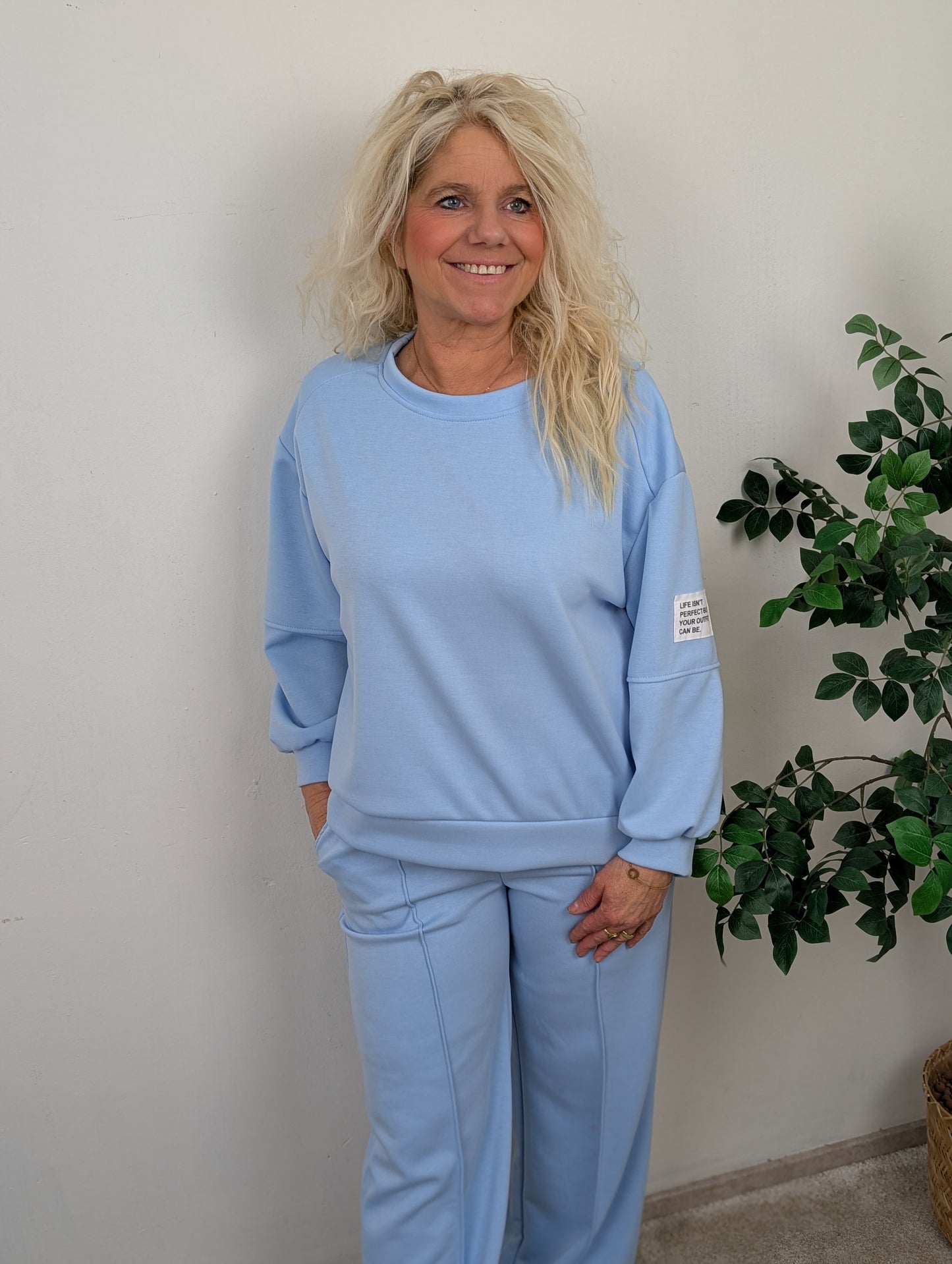 Su huispak trui met broek - Licht blauw